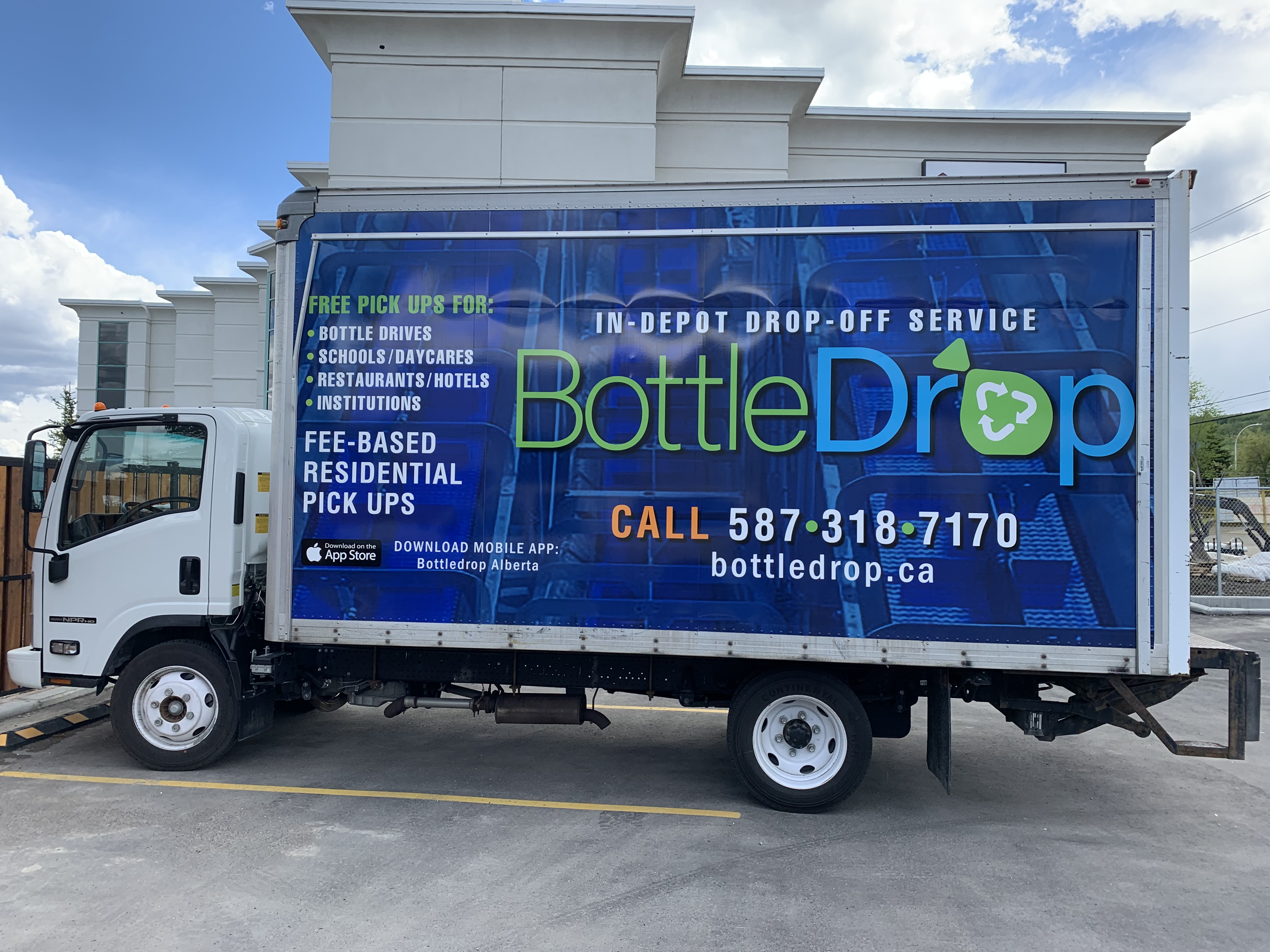 BottleDrop truck at Bowridge Bottle Depot